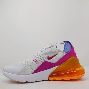 Nike Air Max 270 White Fire Pink Laser Orange CZ9275-100 Womens Size 5